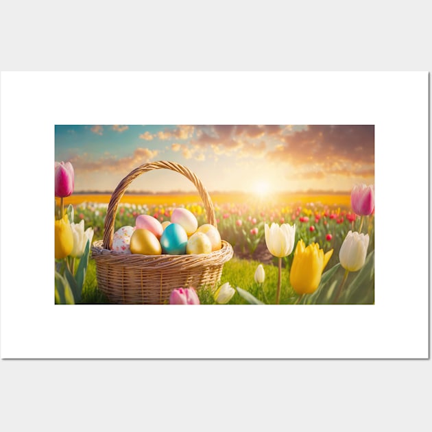 Easter basket Wall Art by psychoshadow